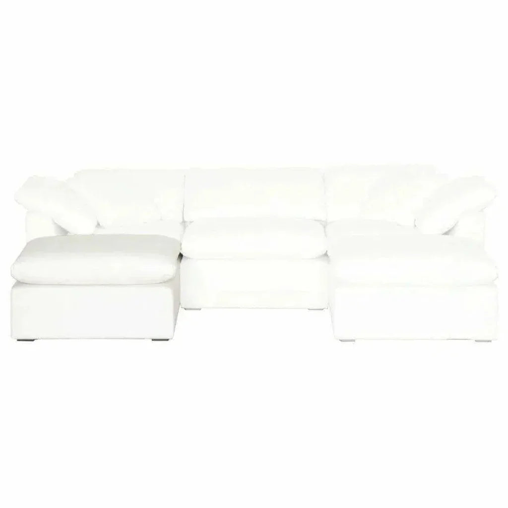 Square Sky Modular Ottoman LiveSmart White-Modular Components-Essentials For Living-LOOMLAN