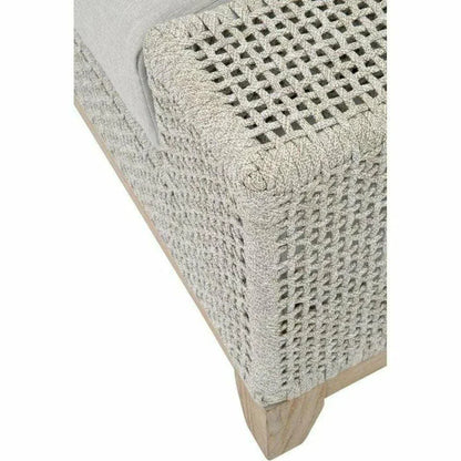 Square Tropez Outdoor Ottoman Taupe Rope-Outdoor Modulars-Essentials For Living-LOOMLAN
