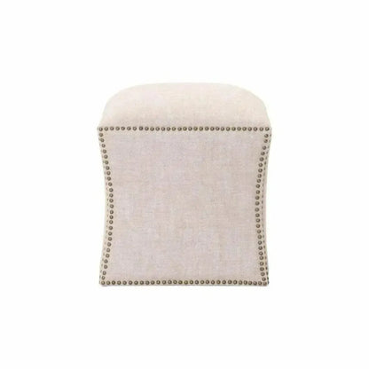 Square York Ottoman Bisque French Linen - LOOMLAN - Essentials For Living - Ottomans