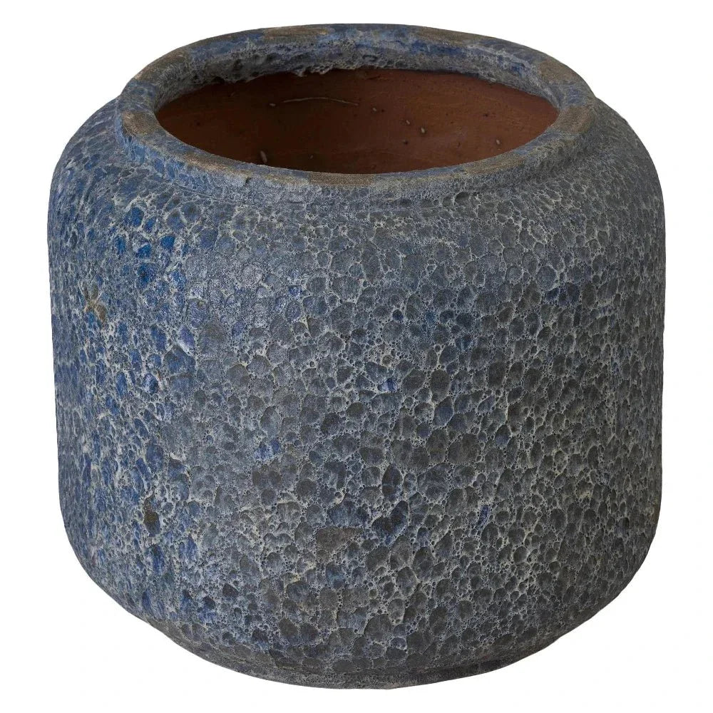 Squat Round Outdoor Ceramic Planter