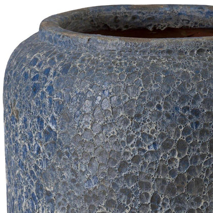 Squat Round Outdoor Ceramic Planter