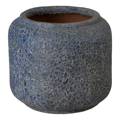 Squat Round Outdoor Ceramic Planter
