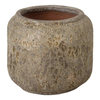 Squat Round Outdoor Ceramic Planter