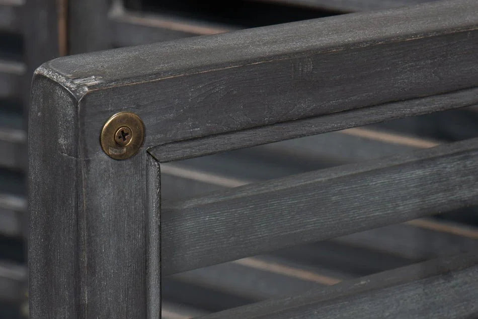St Lucia Matte Black Wood Sideboard - LOOMLAN - Sarreid - Sideboards