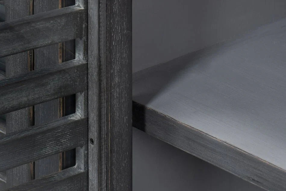 St Lucia Matte Black Wood Sideboard - LOOMLAN - Sarreid - Sideboards