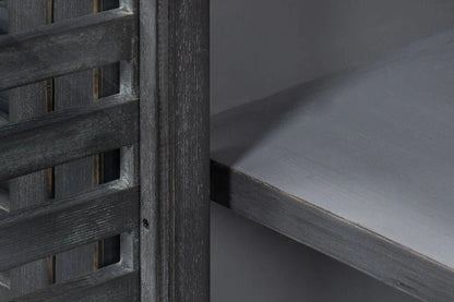 St Lucia Matte Black Wood Sideboard - LOOMLAN - Sarreid - Sideboards