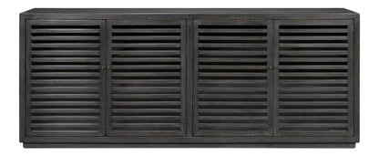 St Lucia Matte Black Wood Sideboard - LOOMLAN - Sarreid - Sideboards