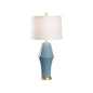 St Michael Light Blue Antique Brass Table Lamp - LOOMLAN - Chelsea House - Table Lamps