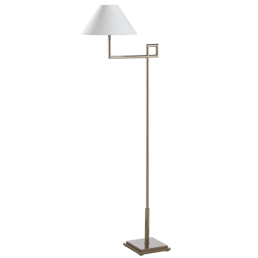 St. Dunstan Slim Profile Metal Floor Lamp-Floor Lamps-Chelsea House-Silver-LOOMLAN