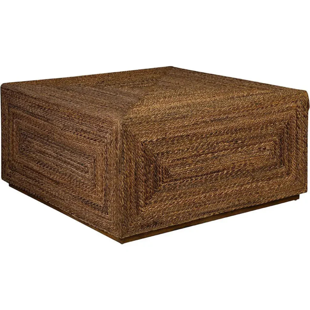 St. Lucie Banana Leaf Square Cocktail Table - LOOMLAN - Furniture Classics - Side Tables