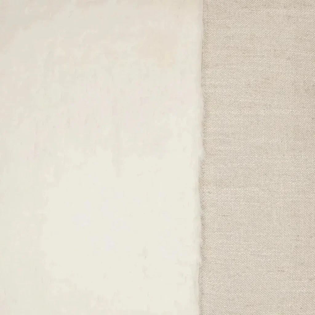 St. Moritz Cream Faux Fur Large Throw Pillow Insert - LOOMLAN - D.V. Kap - Throw Pillows