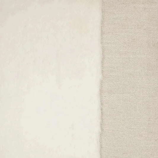 St. Moritz Cream Faux Fur Large Throw Pillow Insert - LOOMLAN - D.V. Kap - Throw Pillows