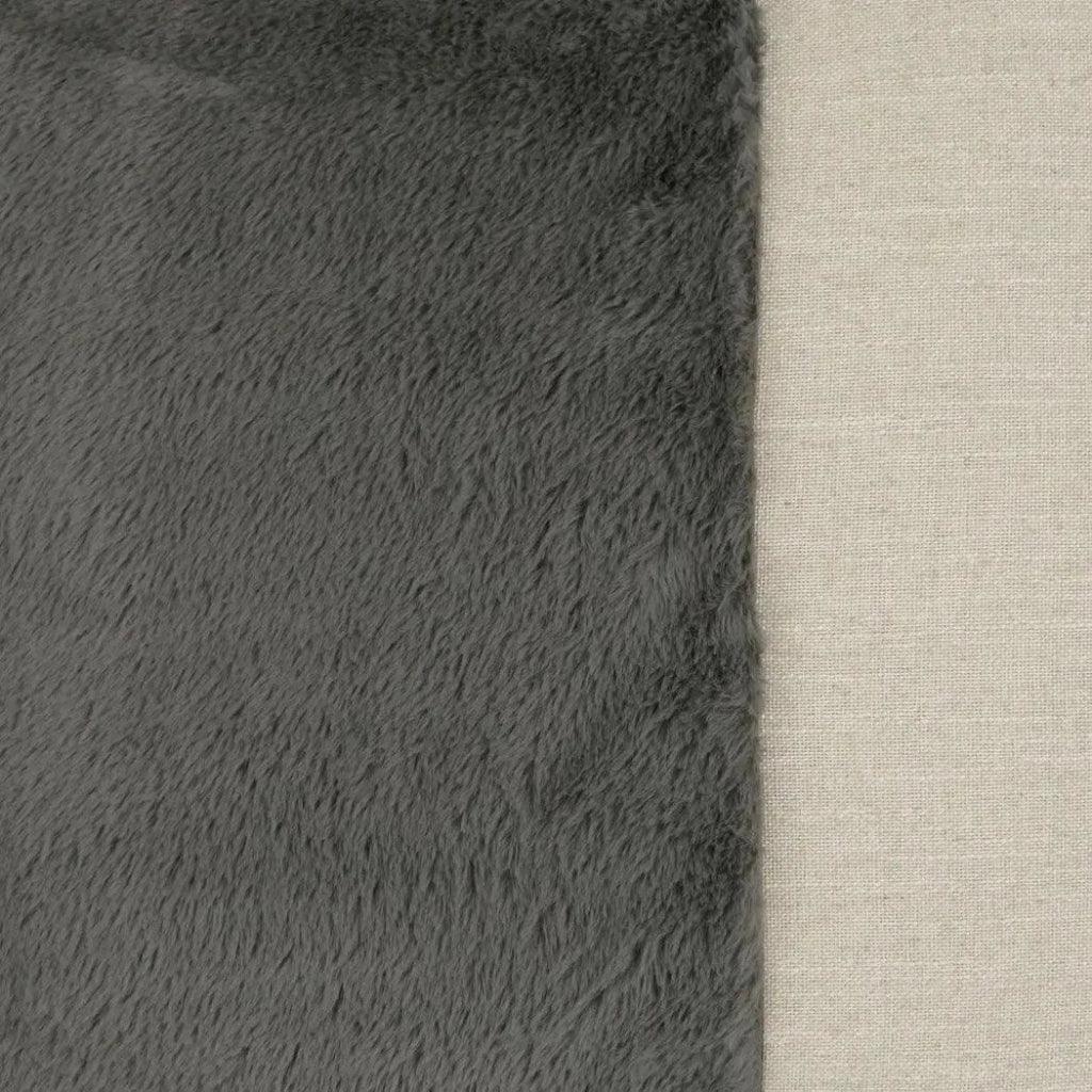 St. Moritz Faux Fur Grey Large Throw Pillow Insert - LOOMLAN - D.V. Kap - Throw Pillows