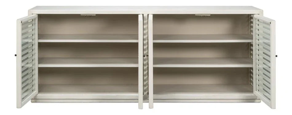 St. Nevis Four Shelve Wood Sideboard - LOOMLAN - Sarreid - Sideboards