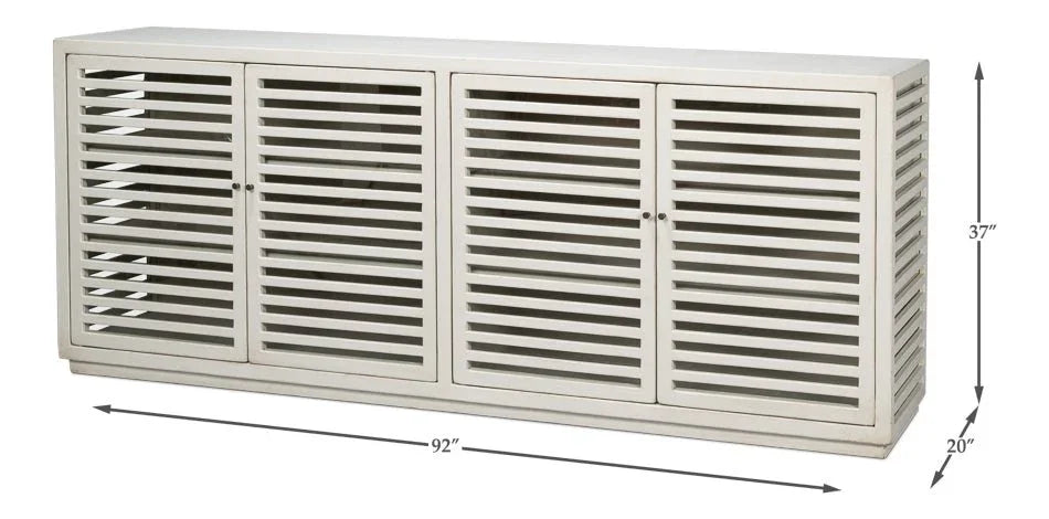 St. Nevis Four Shelve Wood Sideboard - LOOMLAN - Sarreid - Sideboards