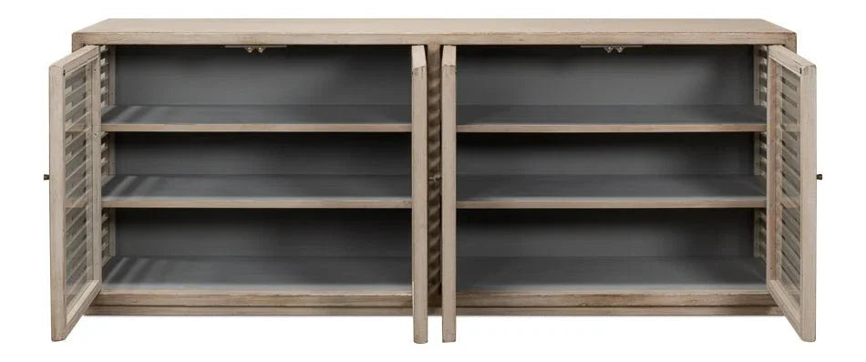 St. Nevis Four Shelve Wood Sideboard - LOOMLAN - Sarreid - Sideboards
