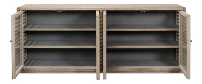 St. Nevis Four Shelve Wood Sideboard - LOOMLAN - Sarreid - Sideboards