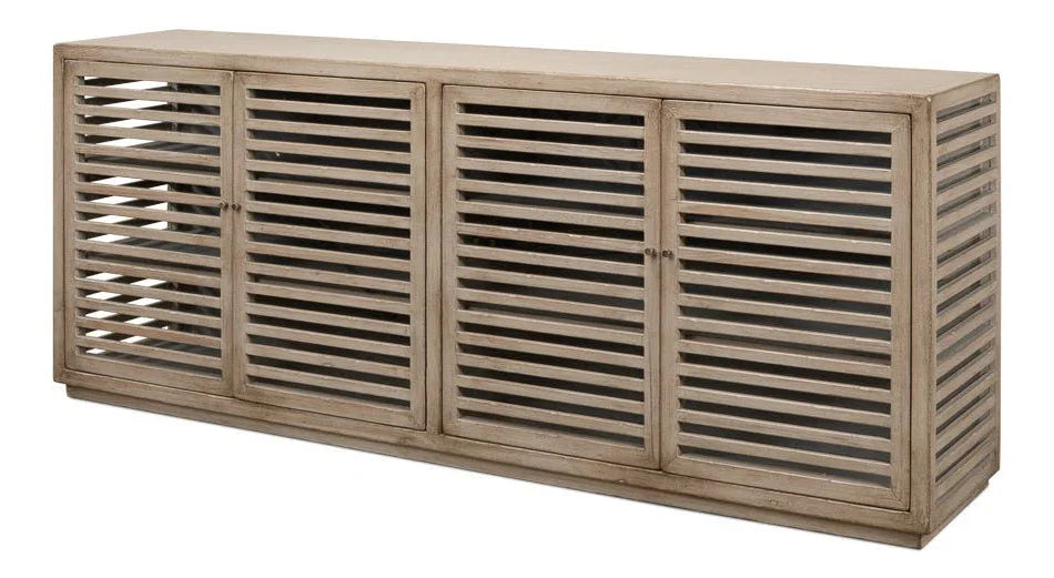 St. Nevis Four Shelve Wood Sideboard - LOOMLAN - Sarreid - Sideboards