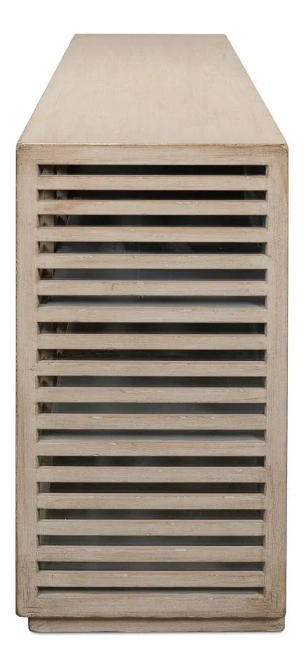 St. Nevis Four Shelve Wood Sideboard - LOOMLAN - Sarreid - Sideboards