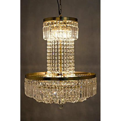 St. Petersburg Metal & Glass Chandelier Antique Brass - LOOMLAN - Noir - Chandeliers