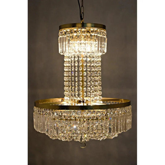 St. Petersburg Metal & Glass Chandelier Antique Brass - LOOMLAN - Noir - Chandeliers