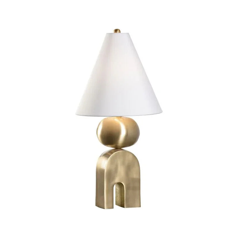 Stacis Smooth Curves Brass Finish Table Lamp - LOOMLAN - Wildwood - Table Lamps