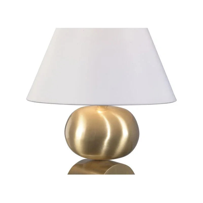 Stacis Smooth Curves Brass Finish Table Lamp - LOOMLAN - Wildwood - Table Lamps