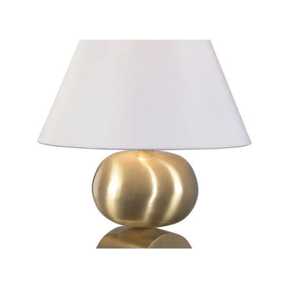Stacis Smooth Curves Brass Finish Table Lamp - LOOMLAN - Wildwood - Table Lamps