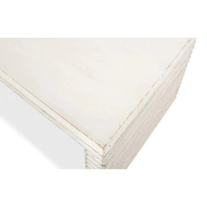 Stacked Cocktail Coffee Table Antique White - LOOMLAN - Sarreid - Coffee Tables