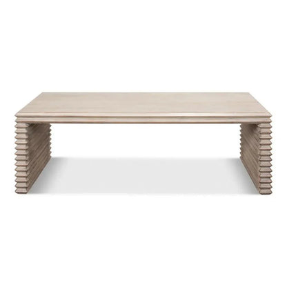 Stacked Cocktail Coffee Table Stone Grey - LOOMLAN - Sarreid - Coffee Tables