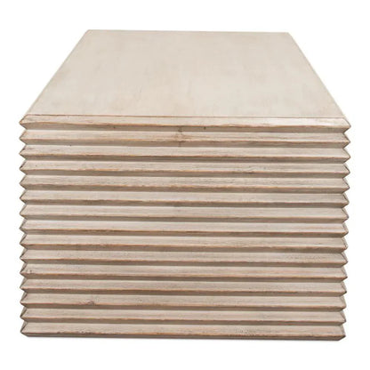 Stacked Cocktail Coffee Table Stone Grey - LOOMLAN - Sarreid - Coffee Tables