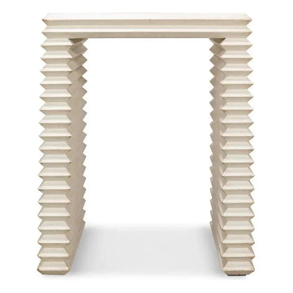 Stacked Side Table Antique White - LOOMLAN - Sarreid - Side Tables