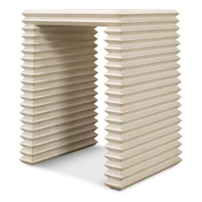 Stacked Side Table Antique White - LOOMLAN - Sarreid - Side Tables