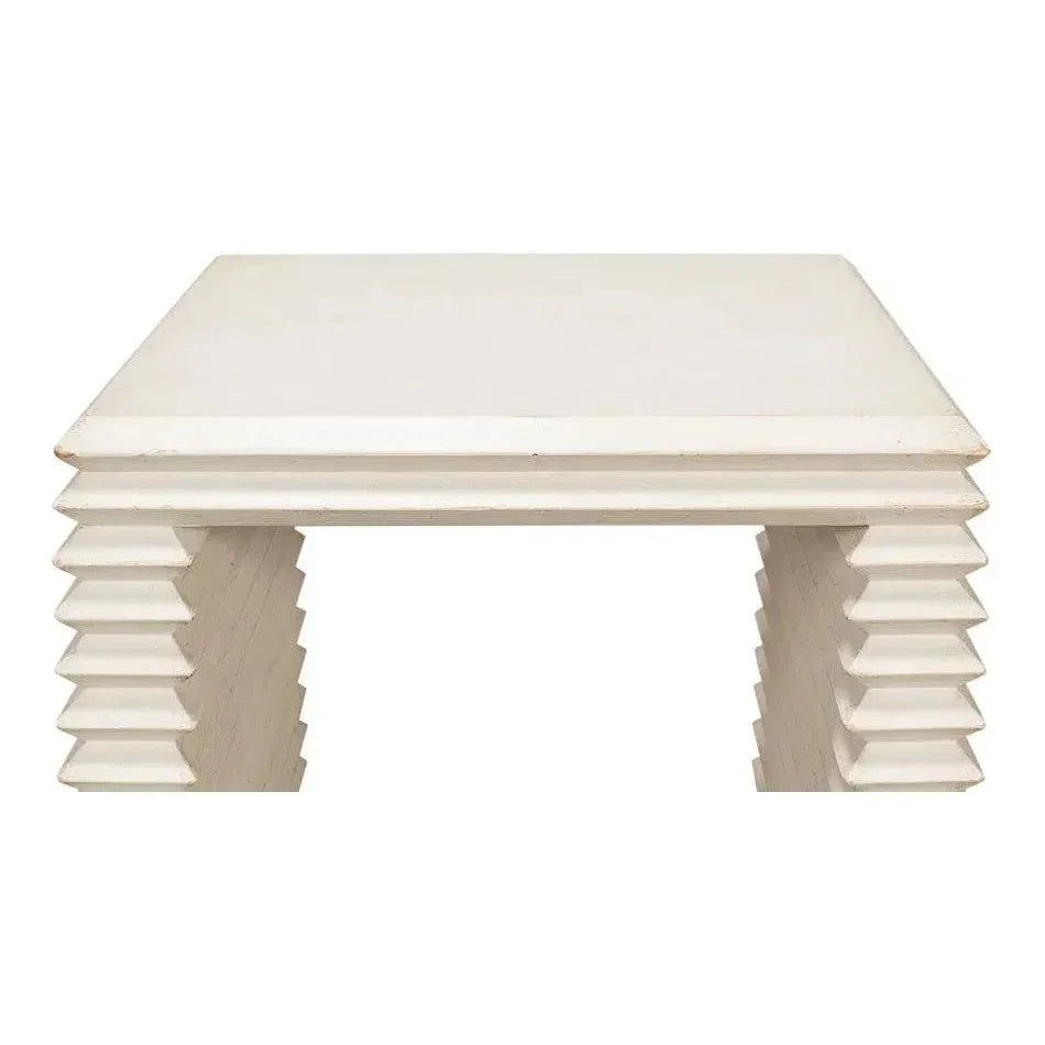 Stacked Side Table Antique White - LOOMLAN - Sarreid - Side Tables