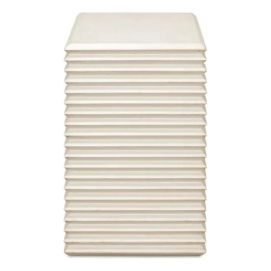 Stacked Side Table Antique White - LOOMLAN - Sarreid - Side Tables