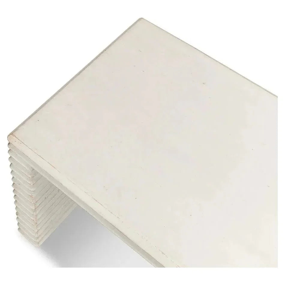 Stacked Stool Antique White - LOOMLAN - Sarreid - Side Tables