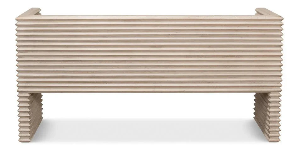 Stacked Wooden Bedroom Bench - LOOMLAN - Sarreid - Bedroom Benches