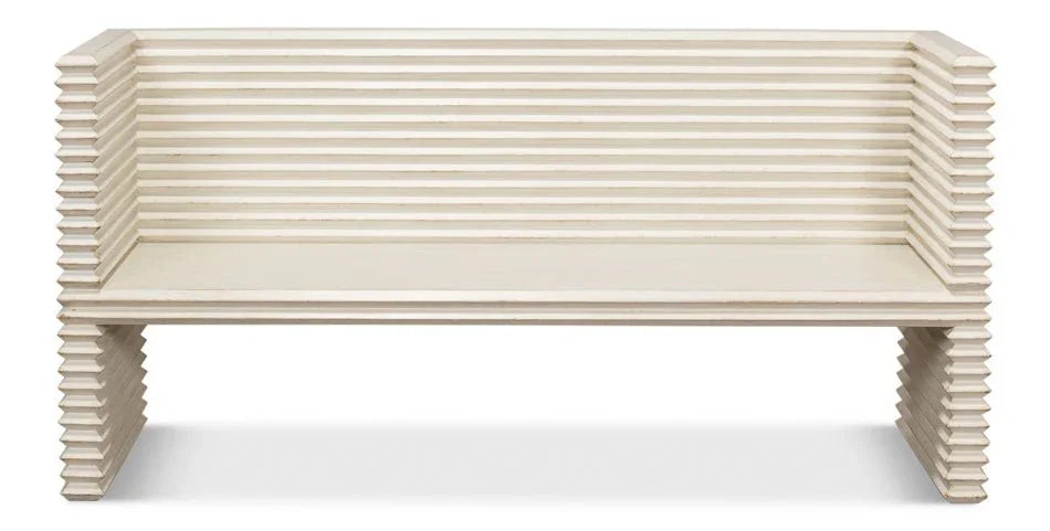 Stacked Wooden Bedroom Bench - LOOMLAN - Sarreid - Bedroom Benches