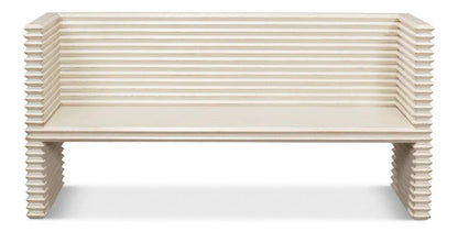 Stacked Wooden Bedroom Bench - LOOMLAN - Sarreid - Bedroom Benches