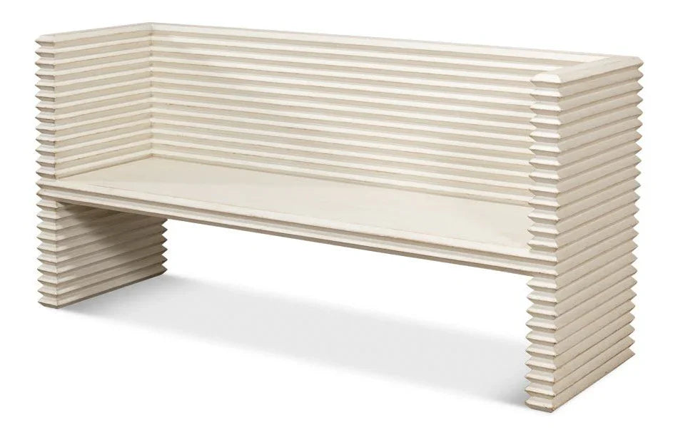 Stacked Wooden Bedroom Bench - LOOMLAN - Sarreid - Bedroom Benches