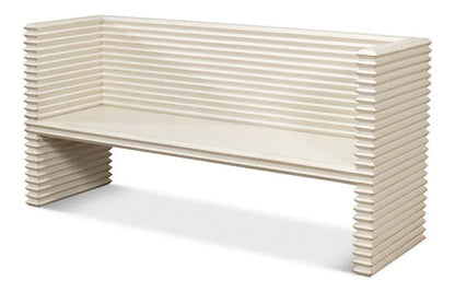 Stacked Wooden Bedroom Bench - LOOMLAN - Sarreid - Bedroom Benches