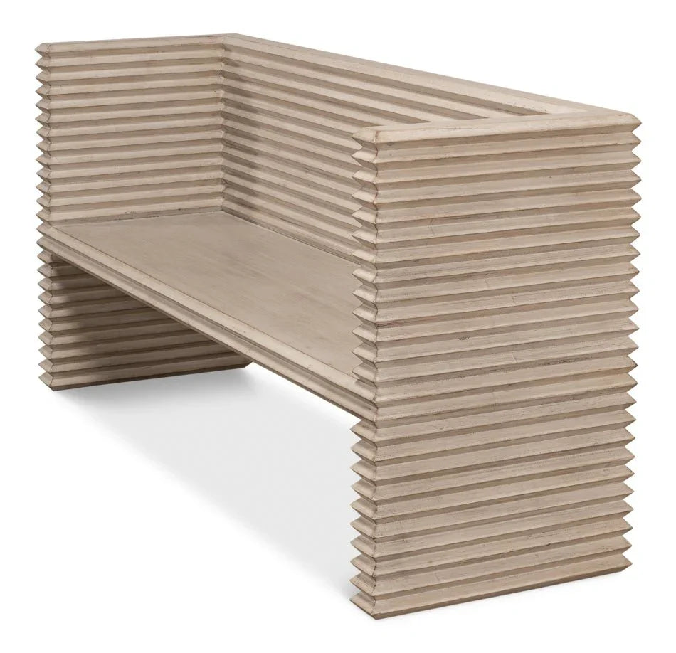 Stacked Wooden Bedroom Bench - LOOMLAN - Sarreid - Bedroom Benches