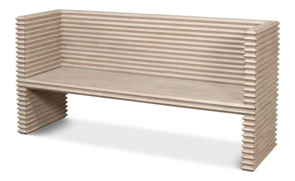 Stacked Wooden Bedroom Bench - LOOMLAN - Sarreid - Bedroom Benches