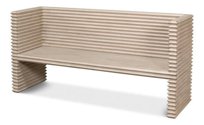 Stacked Wooden Bedroom Bench - LOOMLAN - Sarreid - Bedroom Benches