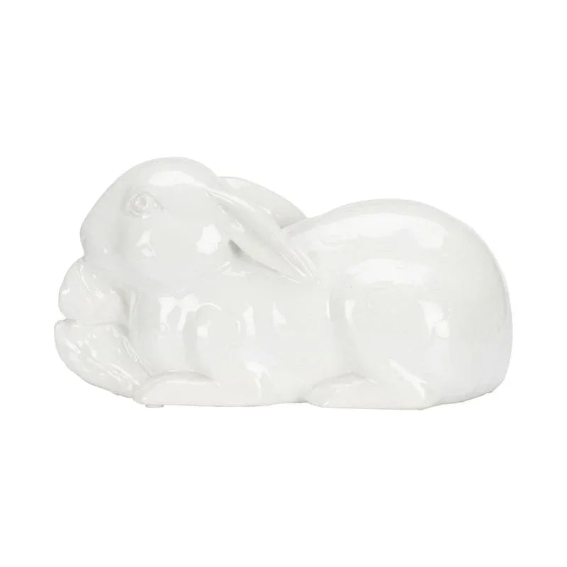 Staffordshire Rabbit Style Porcelain Sculpture - LOOMLAN - Chelsea House - Statues & Sculptures