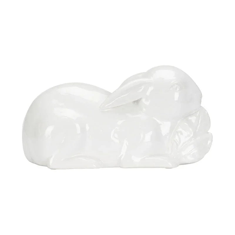 Staffordshire Rabbit Style Porcelain Sculpture - LOOMLAN - Chelsea House - Statues & Sculptures