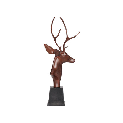 Stag Red Metal Sculpture
