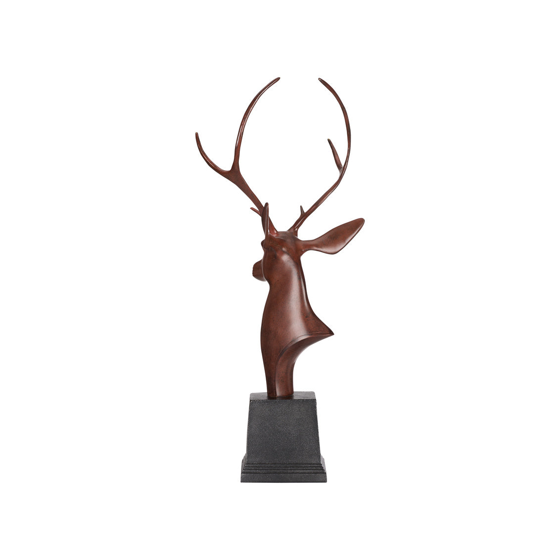 Stag Red Metal Sculpture