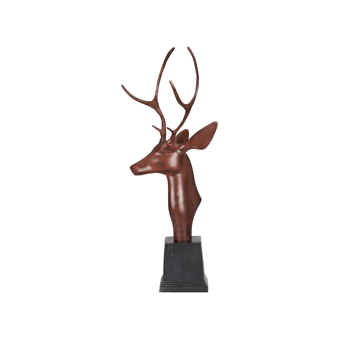 Stag Red Metal Sculpture
