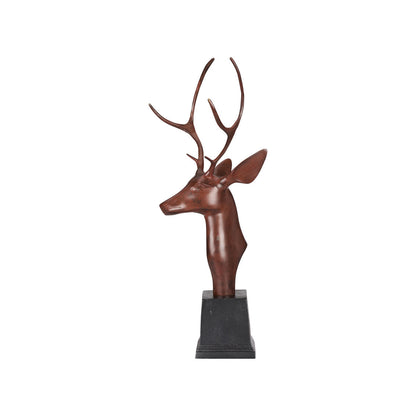 Stag Red Metal Sculpture